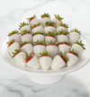 Pure White Dipped and Drizzled Strawberries