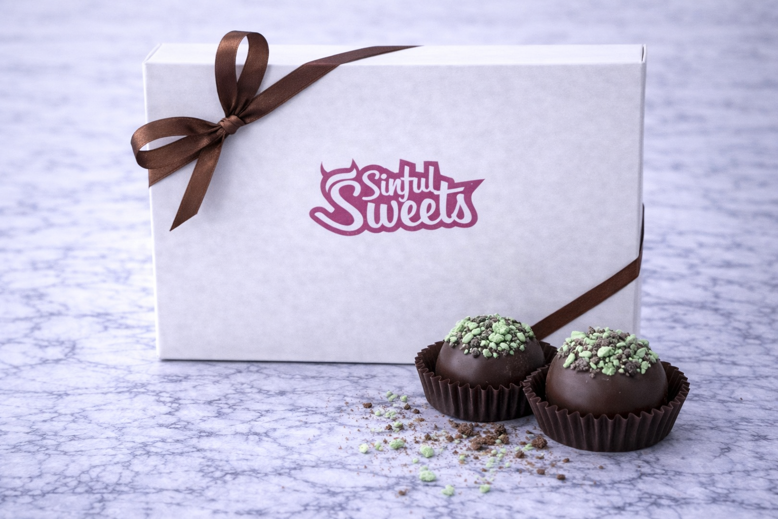 Dark Mint Truffles, 12PC