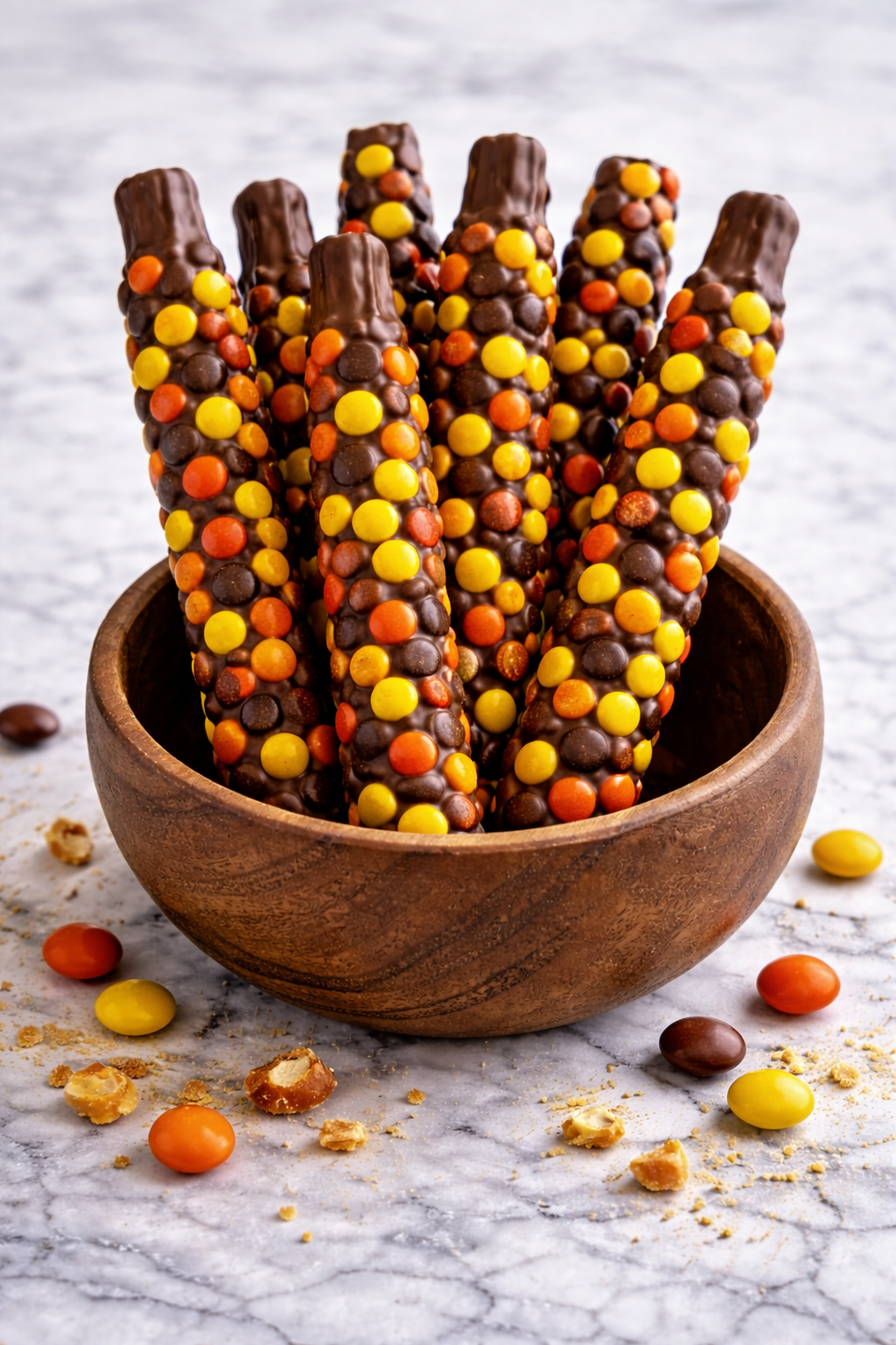 Milk Chocolate Reese's Pieces Sourdough Pretzels